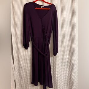 Purple faux wrap dress Ava & Viv